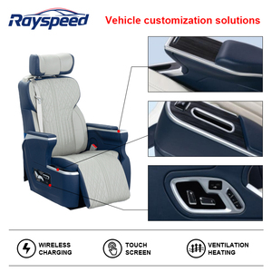 Siège Aero en cuir en tissu Durable de qualité supérieure pour Alphard et <span class=keywords><strong>Vito</strong></span> avec rotation et porte-gobelet caché pièces de siège de voiture modifiées - Product Image 2