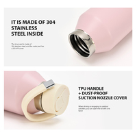 Gourde isotherme en acier inoxydable de 750 ml avec logo personnalisé, bouteille d'eau thermique pliable, portable et écologique