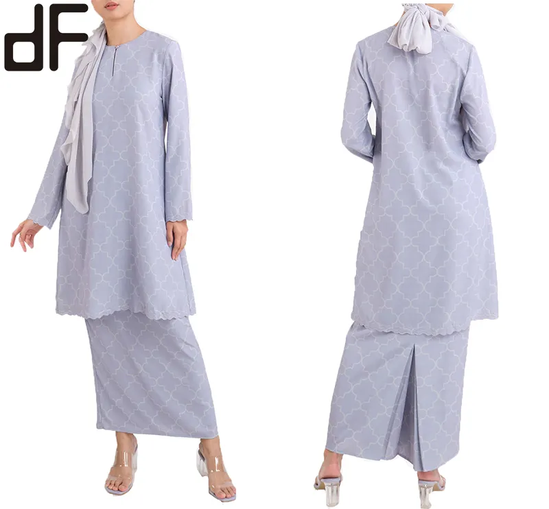 Gün görünüm yeni varış iki adet setleri islam Baju Kurung İslami giyim düşük fiyat ile kadınlar için İslami giyim