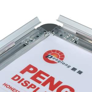 Cadre d'affichage mural en aluminium 32 mm à coins arrondis A0-A4, cadre à clipser <span class=keywords><strong>pour</strong></span> publicité – Ventes Flash - Product Image 6