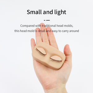 GLAMLASH <span class=keywords><strong>Mini</strong></span> Lash modelo plano cabeza práctica extensión de pestañas cabeza de entrenamiento con párpados de repuesto extraíbles - Product Image 5