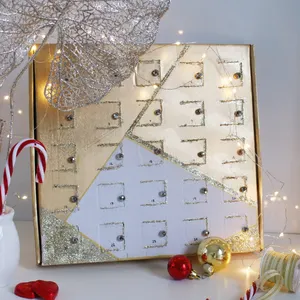 SZZY OEM ODM FACTORY Paper Boxes Diy Calendars Old Style Makeup Macaron Christmas Luxury Cardboard Advent Calendar Box