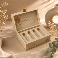 Boîte cadeau personnalisée en carton rigide en forme de livre, étui cosmétique à imprimé floral, fermeture magnétique, matériau recyclé