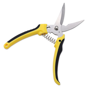 Lu Ban's Work Bypass Pruning Shears Stainless Steel Yellow Handle Garden Tool For Fruit Tree Branch Cutting - Product Image 1