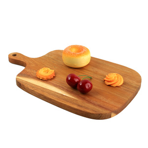 Mini planche à découper en bois d'acacia 20x33x1.8cm avec poignée pour la cuisine, pour couper les fruits et le pain - Product Image 5