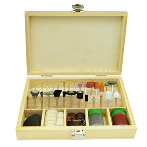 Pexmientas Kit de boîte en <span class=keywords><strong>bois</strong></span> pour bricolage électrique Outil rotatif de gravure Outil rotatif de brunissage Mini ensemble d'accessoires de meulage et de polissage - Product Image 3