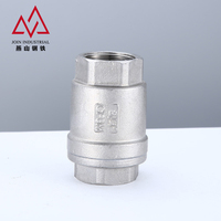 Válvula de Retención Vertical de Acero Inoxidable Multitamaño, Rosca Hembra de 1/2"~4", Válvula Unidireccional para Tuberías de Medios Químicos