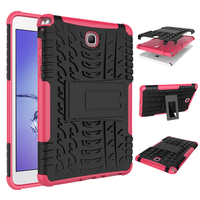 Coque de protection pour tablette Samsung Galaxy Tab A 8.0, étui en Silicone TPU + support de PC à double armure, SM T350 T355 P350 P355