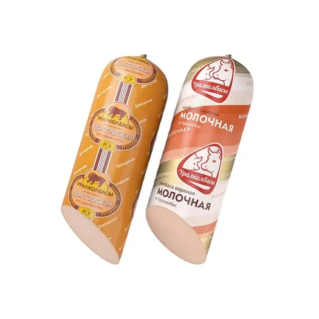 Artificiale hot cascanueces boyaux versare saucisses Carcasas cibo imballaggio filme Pellicola Involucro di Plastica per la Salsiccia Budello di Salsiccia