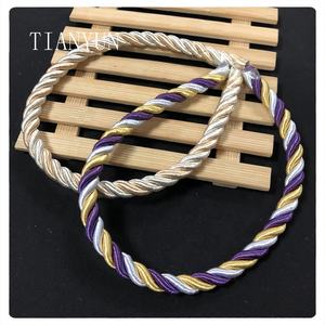 Cordon <span class=keywords><strong>de</strong></span> garniture en Polyester argenté, 6mm, 8mm, 3 brins, pour rideau et décoration <span class=keywords><strong>de</strong></span> vêtements - Product Image 4