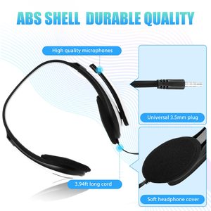Nuovo auricolare cablato con Jack da 3.5mm Call Center professionale per computer portatili con auricolari e microfoni cablati <span class=keywords><strong>cuffie</strong></span> - Product Image 6