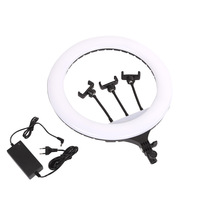 18 Zoll Dimmbares Rundes LED-Ringlicht Selfie-Blitzlicht mit Fernbedienung für Make-up Fotografie Video Live-Studio