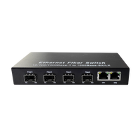 Nuevo Switch de Fibra Óptica Gigabit 2026 de Fábrica, Switch de Red de Fibra con 4 SFP + 3 RJ45, Switch Ethernet 10/100/1000M para Cámaras IP CCTV