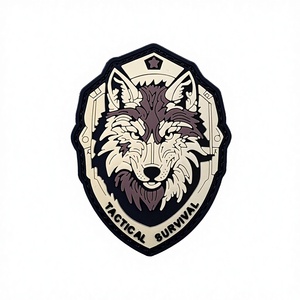 Custom Soft Rubber PVC Patches Iron on Patch Silicone logo Patch for <b>Bags</b> and Clothing Eco-friendly Garment Patches - Product Image 1