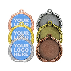 Personalized <b>Ribbons</b> Champions League Blank Marathon Soccer Taekwondo Football Award Plaque Sports Metal Custom Design Medals - Product Image 1