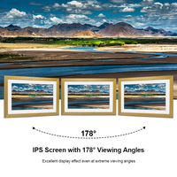 Frameo 15.6 "cadre photo numérique WiFi intelligent en bois montable au mur écran tactile IPS rotation automatique partager l'image vidéo via l'application