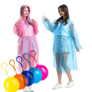 Factory Customized Logo Muti Size Rainwear Portable Disposable Raincoat Ball For Outdoors