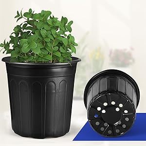 Vente en gros d'usine : Pots de fleurs en plastique épaissis pour semis, avec trous, pour jardin, pelouse et cour, utilisables en intérieur et en extérieur - Product Image 3
