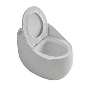 Inodoro de cerámica de fábrica, inodoro sifónico con forma de huevo, artículos sanitarios, sifón montado en el suelo de porcelana, inodoros de una pieza - Product Image 3