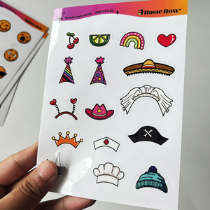 Waterproof Kiss Cut A5 Sticker <strong>Sheets</strong> Custom Vinyl Holo Glitter <strong>Deco</strong> Cute Sticker <strong>Sheet</strong> With Transparent Clear Backing - Product Image 5