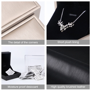 RINNTIN JB14 PU Leather Ring Necklace Bangle Bracelet Trang Sức Set Bao Bì Hộp Joyas Trường Hợp Lưu Trữ Trang Sức Hiển Thị - Product Image 3