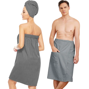 <span class=keywords><strong>Serviette</strong></span> de Bain Ultra-Fine en Fibre pour le Corps avec Fermeture Étanche - Serviettes de Bain Spa pour Hommes et Femmes - Product Image 5