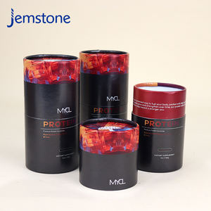 Boîte d'emballage cylindrique en carton kraft pour capsules de thé en vrac de qualité alimentaire, design personnalisé, recyclable, tube en papier pour poudre de protéines - Product Image 2