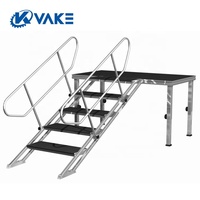 Plataforma de Escenario Cuadrada de Aleación de Aluminio de Último Modelo, Estructura Modular con Patas Ajustables, Certificación CE TUV, Elegante y Duradera
