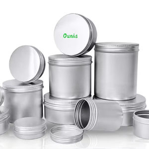 Vela vacía <span class=keywords><strong>de</strong></span> metal con tapa, contenedores <span class=keywords><strong>de</strong></span> lata para cosméticos, 2 <span class=keywords><strong>onzas</strong></span>, <span class=keywords><strong>precio</strong></span> barato - Product Image 1