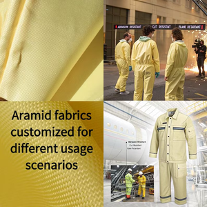 Kekuatan tinggi 1000d 200g 3000d 400g serat Aramid kain tahan api tahan aus ringan 1414 Para Aramid kain - Product Image 2