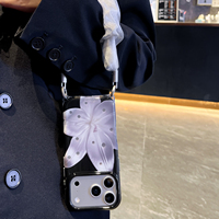 Coques de téléphone tendance à motif feuille d'or et fleurs de lys de qualité supérieure pour iPhone 17 Pro Max, sacs pour Apple 16 Pro, ordinateurs portables 15 pouces