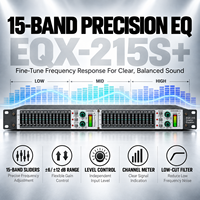 Égaliseur graphique double canal 15 bandes, processeur audio EQ avec XLR TRS pour sonorisation en direct et système de haut-parleurs PA