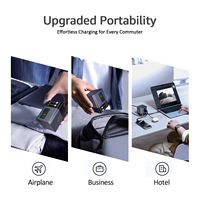 Station de charge 85W GaN Câble USB-C rétractable Combo d'alimentation Bande USB C pour plusieurs appareils PD 65W Chargeur rapide pour ordinateurs portables
