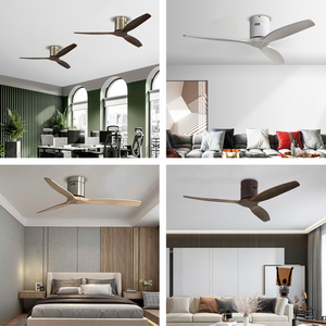 52 Inch Fan Light De Techo Living Room Indoor Bldc Smart Modern 3 Blades Wooden Ceiling With and Remote 52 Inch Ceiling Fan Brus - Product Image 5
