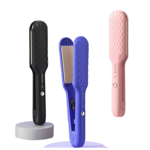 Plancha de Pelo 2 en 1 de Cerámica, Rizador con Calentamiento Rápido LED, Herramienta de Peinado Eléctrica Portátil para Uso en Casa y Salón - Product Image 4