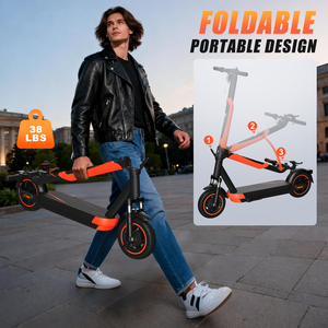 Patinete Eléctrico OBX para Adultos, 500W, Disponible en EE. UU., Envío Inmediato, Plegable, Suspensión Individual, 33km/h, Certificado UL 2849 y UL 2272, para Uso Urbano - Product Image 3