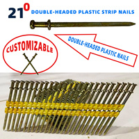 20 21 22 Double capuchon Double tête en acier spirale bande de fer cadre de clou creux anneau modèle 2000 pièces/boîte Carton