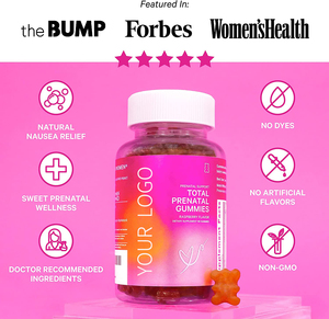 Gomitas de Vitaminas Prenatales con Vitamina B6 y Jengibre, Gomitas Nutricionales para Mujeres Embarazadas, Suplementos Nutricionales Prenatales - Product Image 2