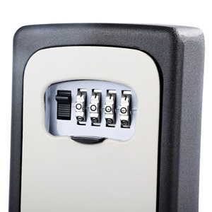 ポータブル合金パスワードロックボックス耐候性4桁コードセーフティボックスドアノブ外壁設置用121x90x40mm盗難防止 - Product Image 4