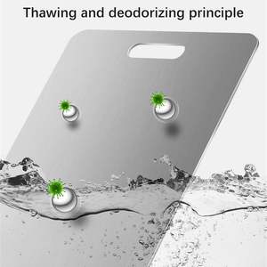 Ensemble de 3 planches à découper en titane pour la cuisine, double face, 100% titane pur, grande planche à découper en titane - Product Image 5