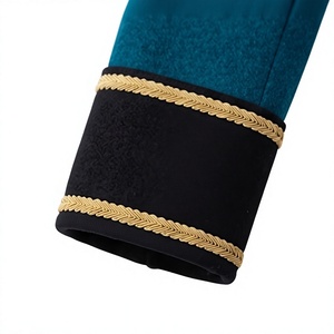 <b>Vintage</b> Men's Overcoat Woolen Frock <b>Coat</b> Embroidered Button Front Long Outerwear for Winter - Product Image 5