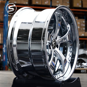 Juego de 2 Ruedas Forjadas Cromadas de 5 Radios y Diseño Cóncavo para <span class=keywords><strong>Corvette</strong></span> C6 C7 Viper Mustang <span class=keywords><strong>Shelby</strong></span>, Llantas Deportivas de 19, 20 y 21 Pulgadas - Product Image 3