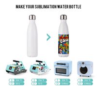 Botella de Agua Deportiva Aislada al Vacío de Acero Inoxidable de 17 oz, Termo, Vaso para Sublimación, para Viajes, Regalo, Venta al Por Mayor