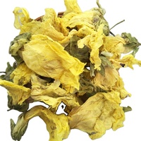 Shu Kui Hua Bunga Hollyhock Kuning Kering, Modern Abelmoschus Banyak Kering untuk Teh Herbal