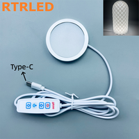 Kit d'éclairage amélioré pour imprimante 3D, lampe LED RGB ronde avec télécommande Type-C pour applications Bambu Lab Light Kit 001