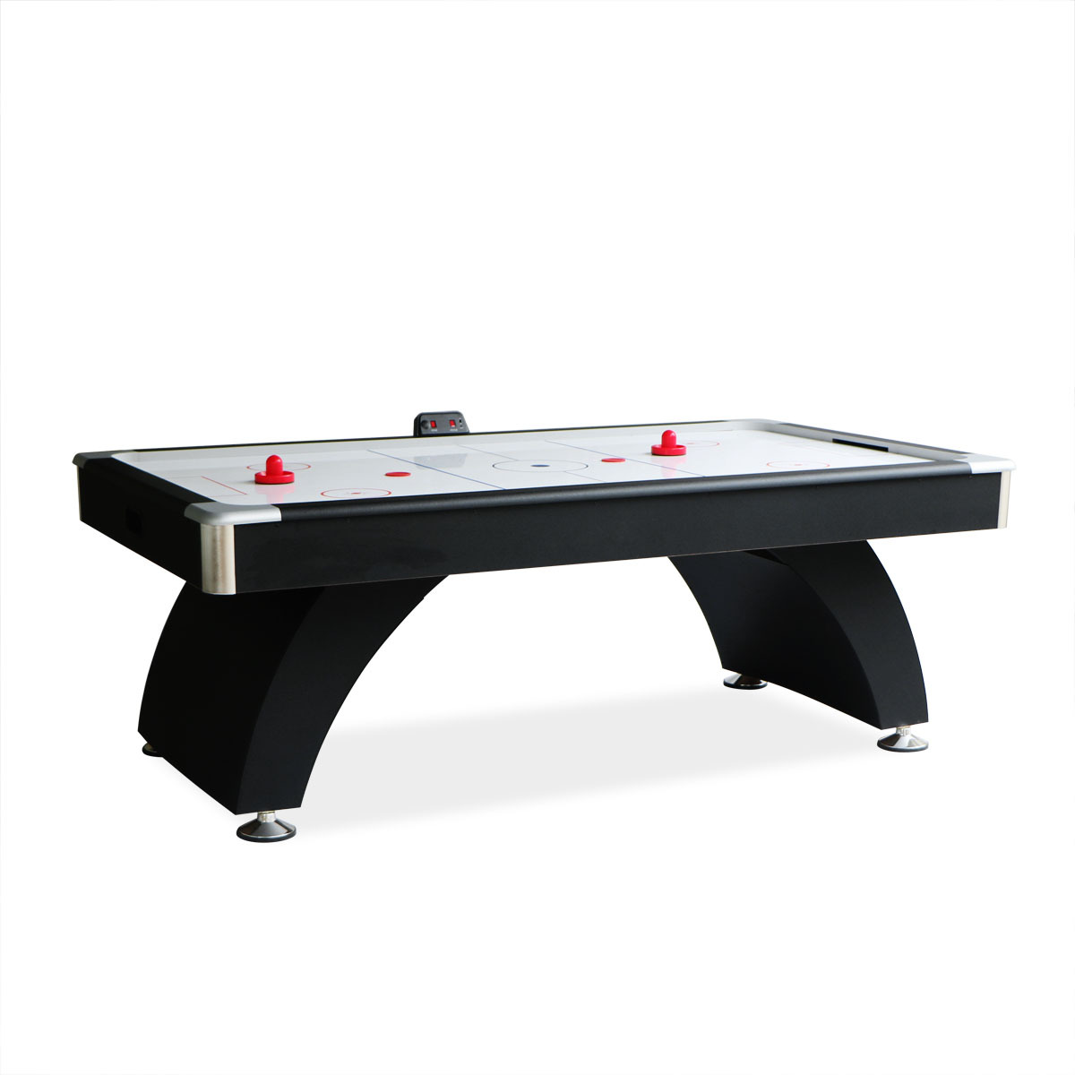 Table Air Hockey COSTWAY Moteur 12 V Coussin d'Air,Score Numérique LED,Distributeurs,2