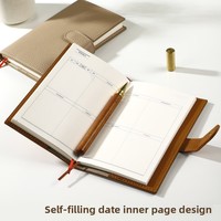 Agenda créatif DIY pour la planification des rendez-vous, carnet de travail efficace, organiseur minimaliste portable A6, petit carnet avec couverture en simili cuir