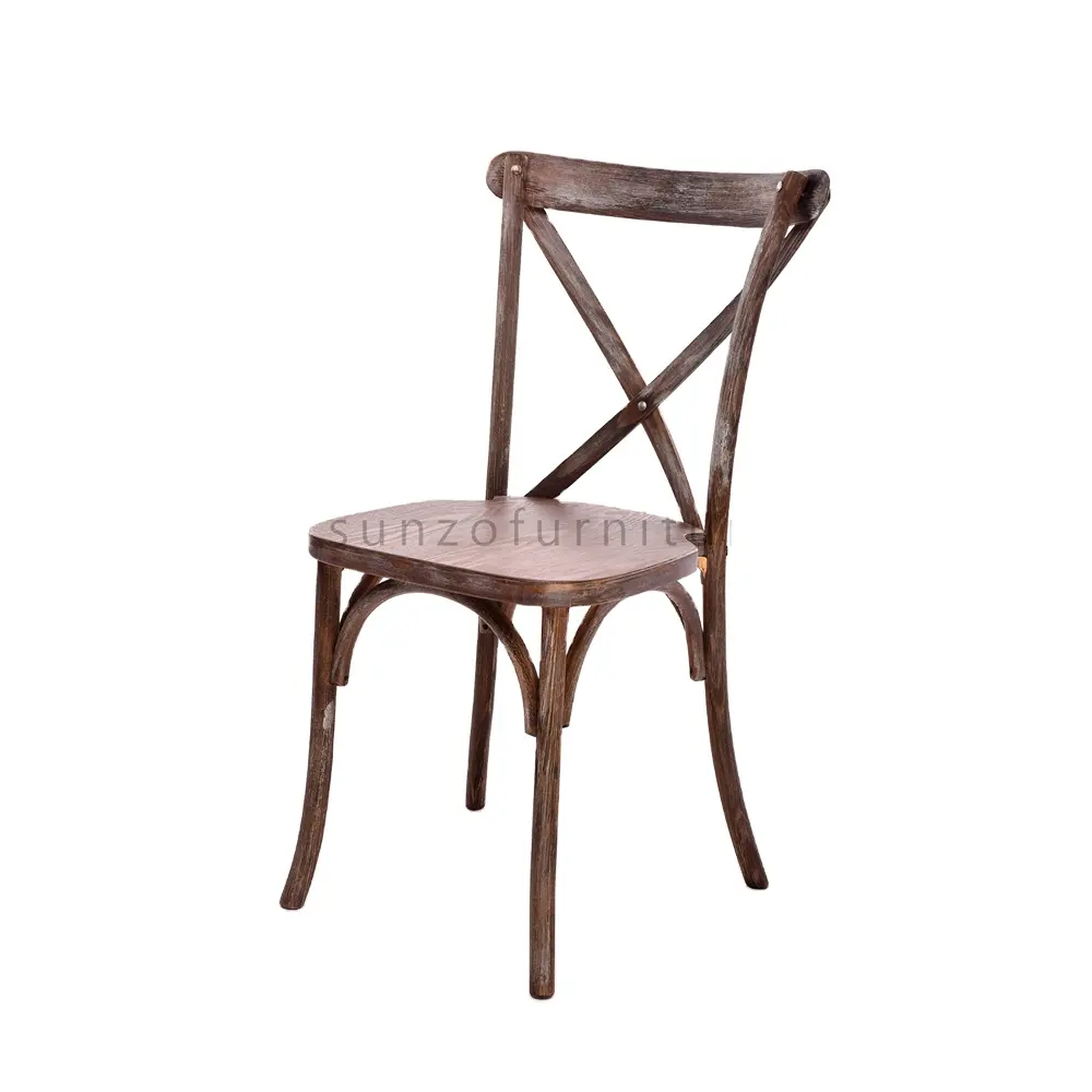 Classic Hampton French Provincial Oak Cross Back Timber Chair