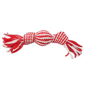 Giocattolo da masticare interattivo in rosso e <span class=keywords><strong>bianco</strong></span> per le vacanze di natale giocattolo di corda di cotone peluche durevole per cuccioli e cani medi - Product Image 2