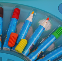 H-TONE Ensemble d'art de haute qualité Peintures Crayons Marqueurs Crayons de couleur Plateau de mélange + Ensemble de dessin au pinceau pour étudiants Enfants Drawi